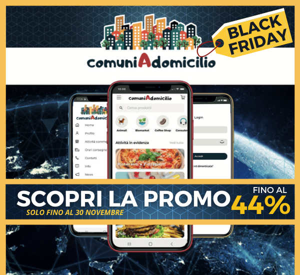 1comuni a domicilio black friday franchising digitale