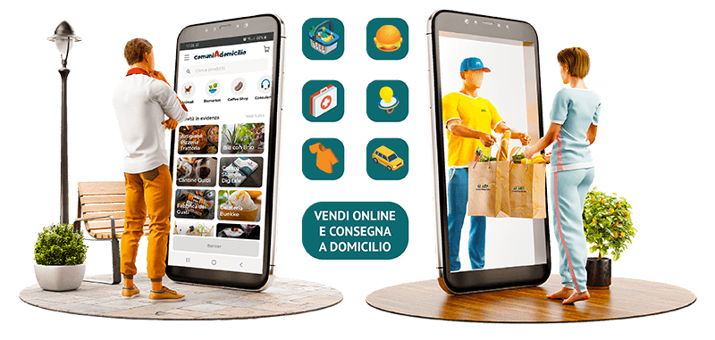 app-mobile-piattaforma-marketplace-delivery-consegne-a-domicilio-piccoli-comuni-digitali-a-domicilio-format-franchising-locale